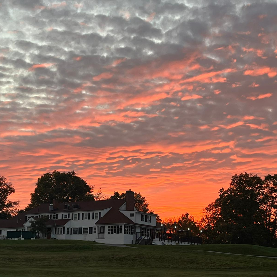 Walking up 9 clubhouse Dusk 1